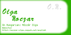 olga moczar business card