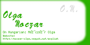 olga moczar business card